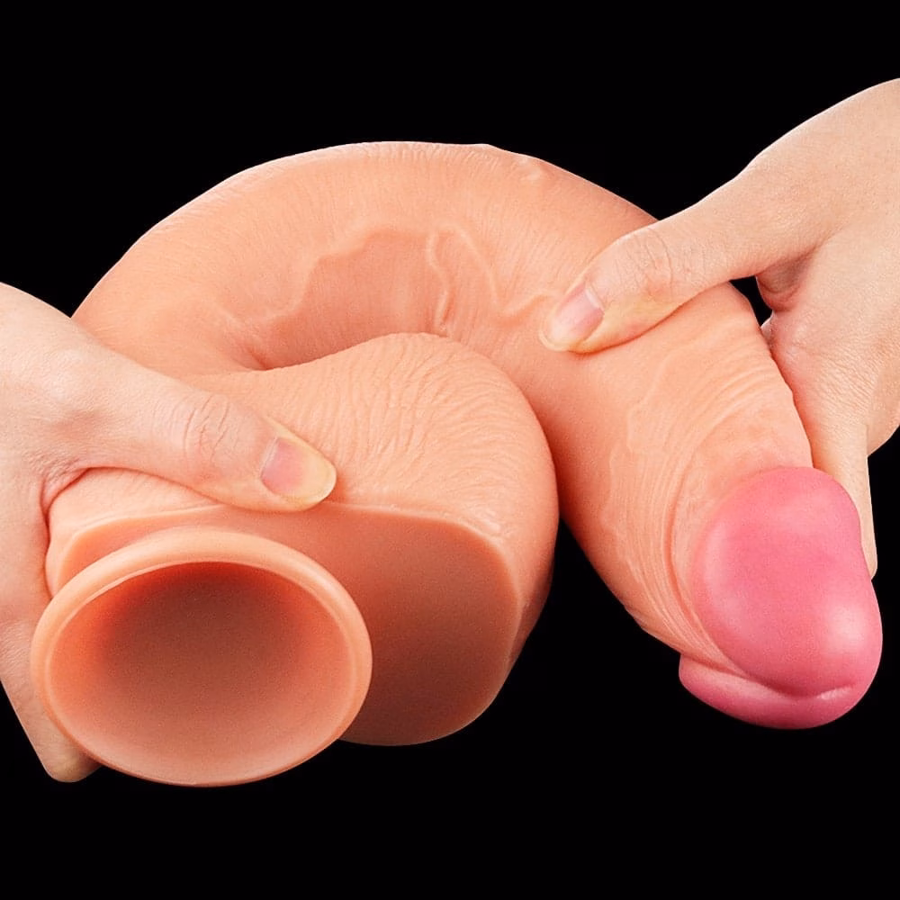 12" Dual Layered Platinum Silicone Cock 1 - Image 6