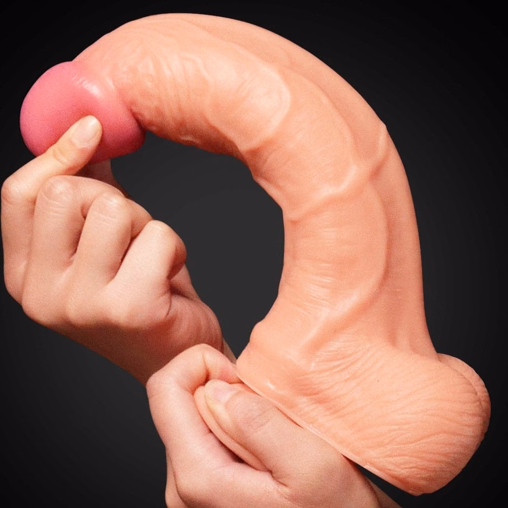 10" Dual Layer Platinum Silicone Cock - Image 3