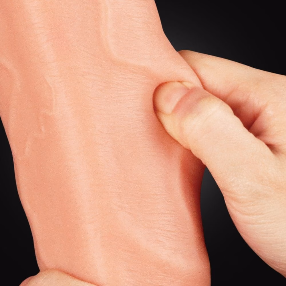 12" Dual Layered Platinum Silicone Cock 1 - Image 7
