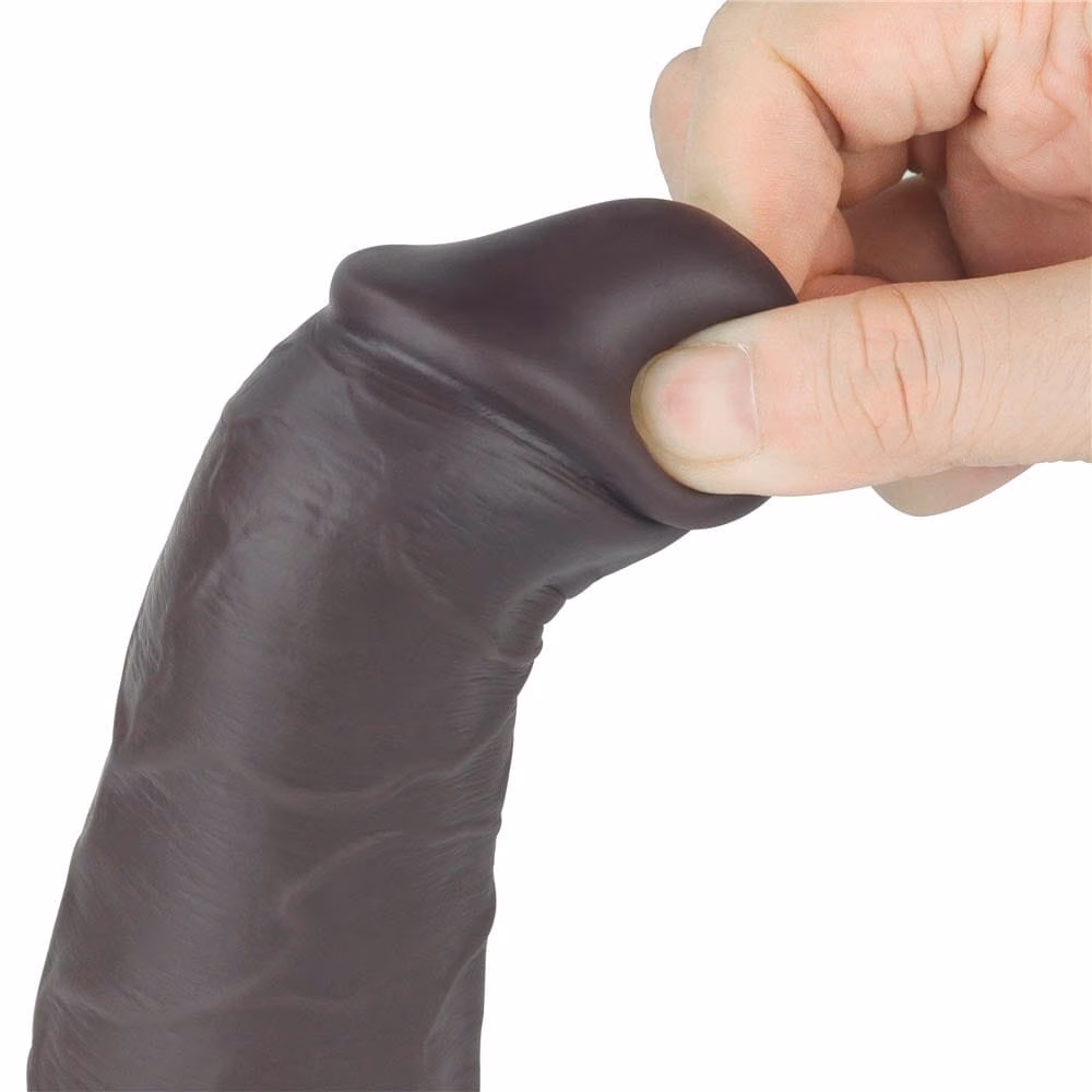 8'' Dual Layered Silicone Rotator Brown - Image 6