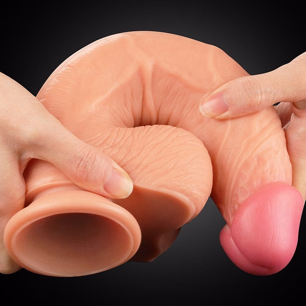 10" Dual Layer Platinum Silicone Cock - Image 6