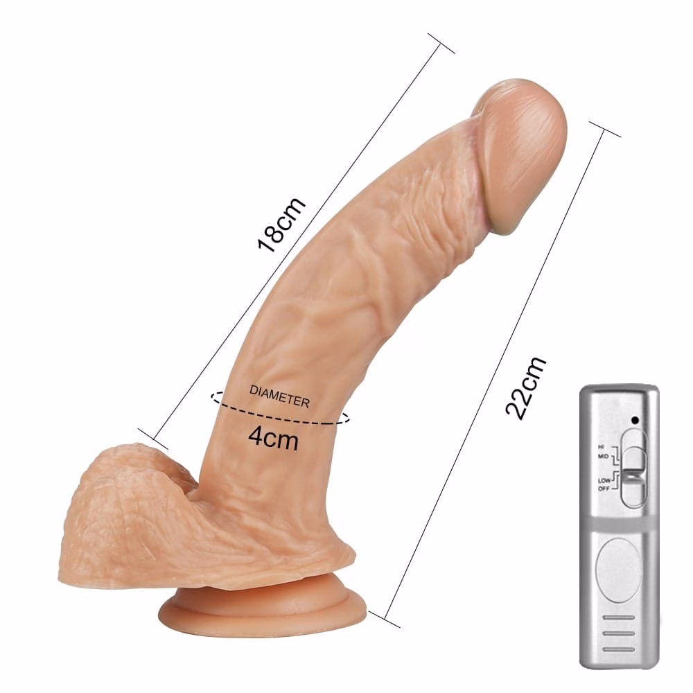 8.5" Real Extreme Vibrating Dildo - Image 3