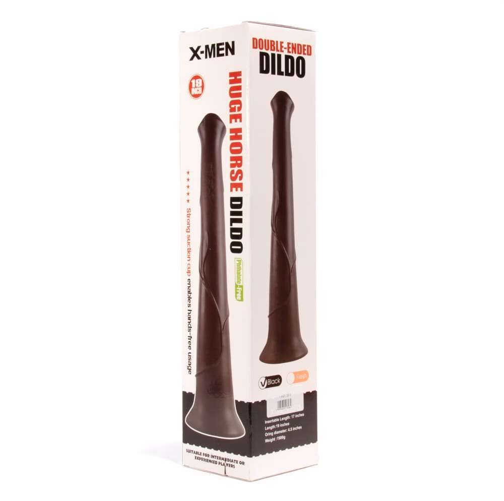 X-MEN Huge Horse Dildo 19 inch Black - Image 2