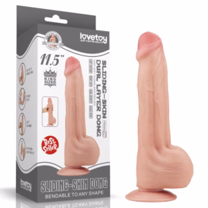 11.5'' King Sized Sliding Skin Dual Layer Dong