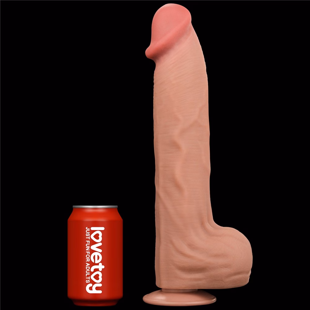 14'' King Sized Sliding Skin Dual Layer Dong - Image 8