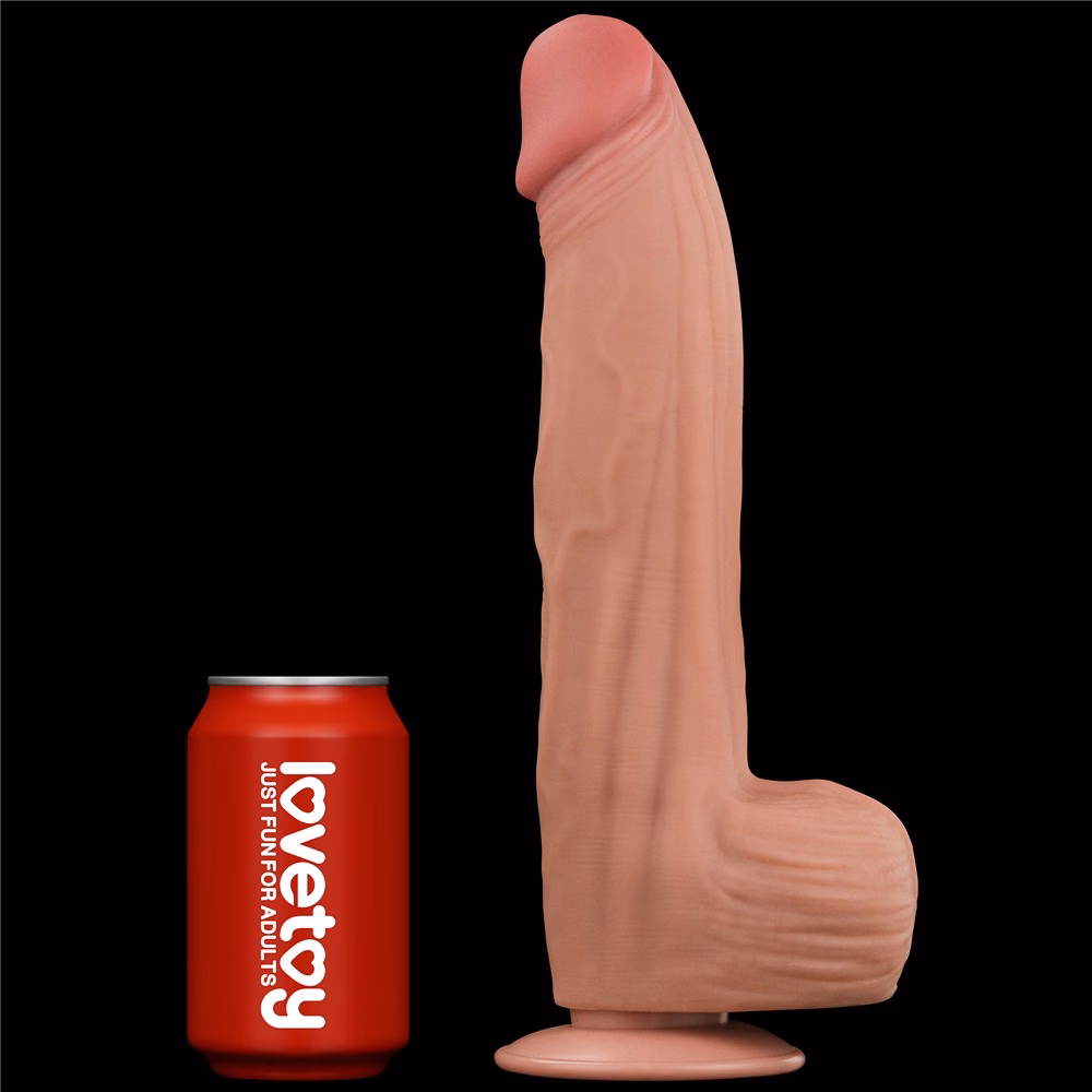 12'' King Sized Sliding Skin Dual Layer Dong - Image 15