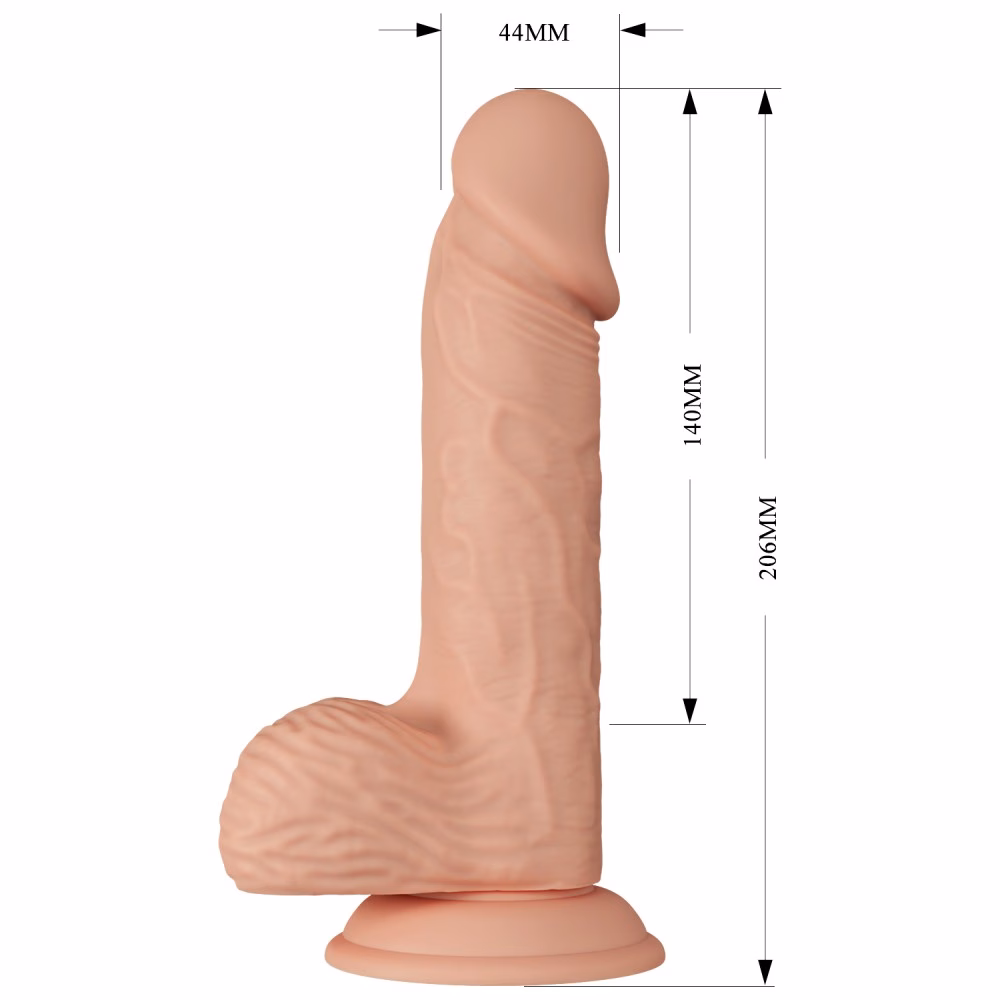 Beautiful Catoblepas 8,1 " Vibrating Dildo Flesh - Image 2