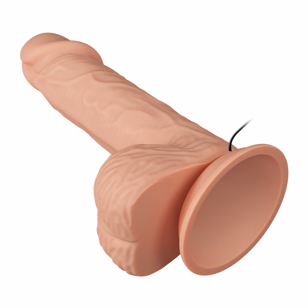 Beautiful Catoblepas 8,1 " Vibrating Dildo Flesh - Image 8