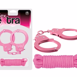 SEX EXTRA - METAL CUFFS & LOVE ROPE PINK