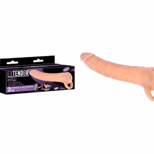 EXTENDOR 9" TPR 2 IN 1 EXTENDER & MASTURBATOR