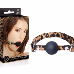 LEOPARD FRENZY SILICONE GAG BALL_B0O25_4