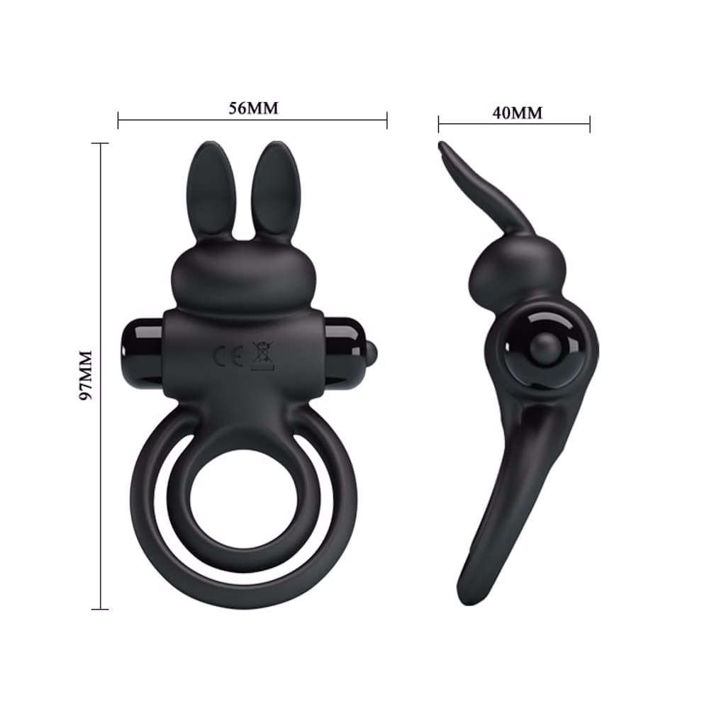 Pretty Love Vibrant Penis Ring 3 Black - 4. kép