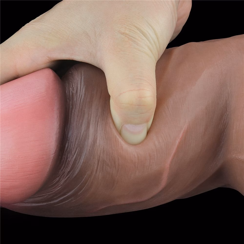 7" Dual-Layered Silicone Nature Cock Brown - Image 8