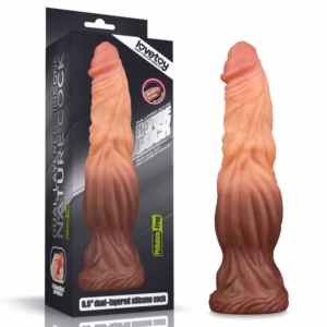 9.5'' Dual layered Liquid Silicone Nature Cock_B0O50_3