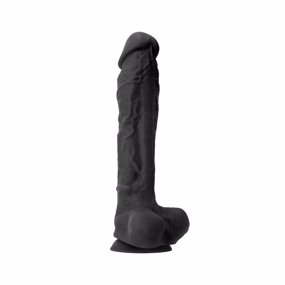 Colours - Pleasures - 10" Dildo - Black - Image 2