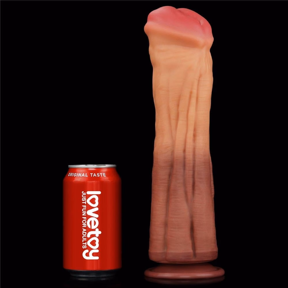12'' Dual layered Platinum Silicone Cock - Image 4