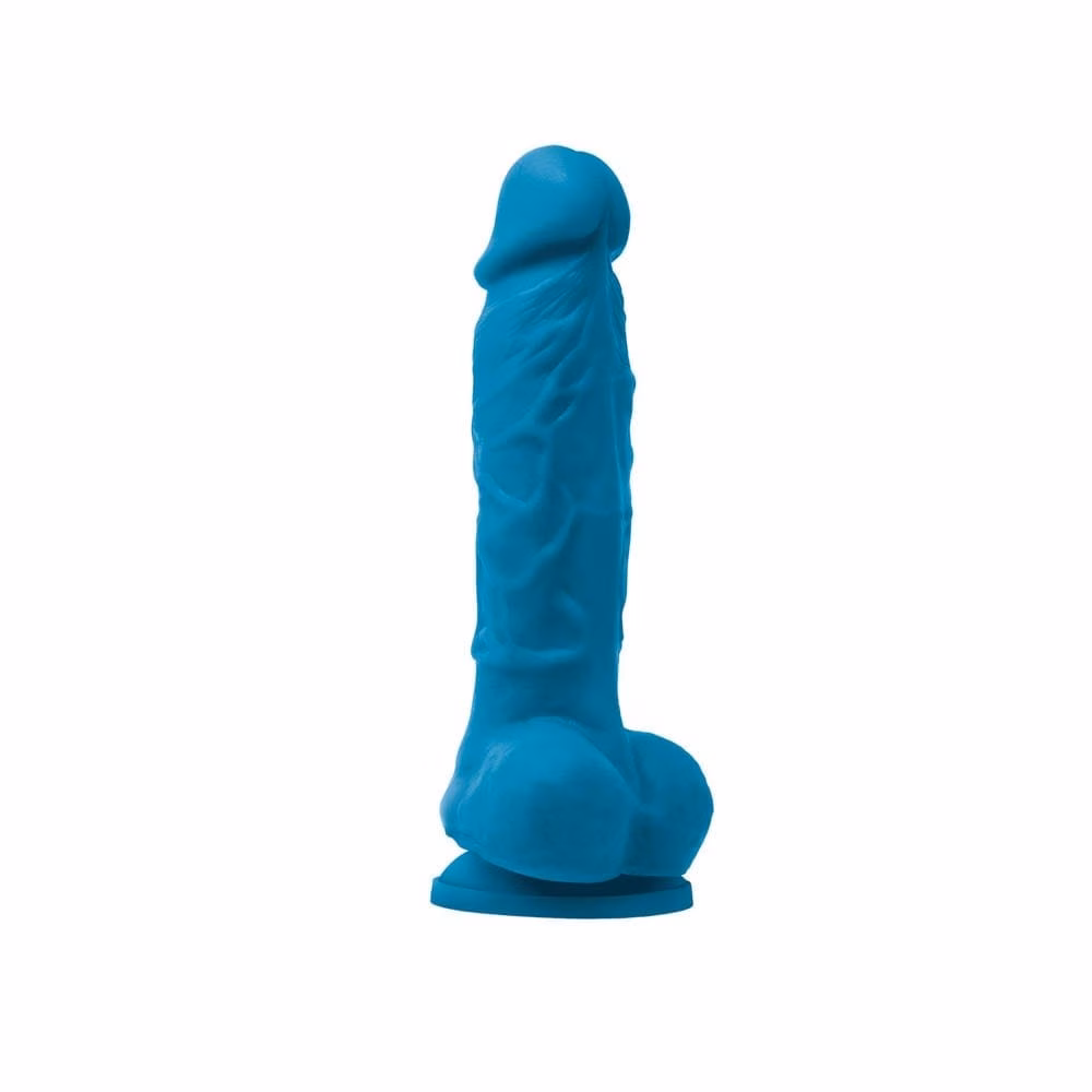 Colours - Pleasures - Vibrating - 5" Dildo - Blue - Image 2