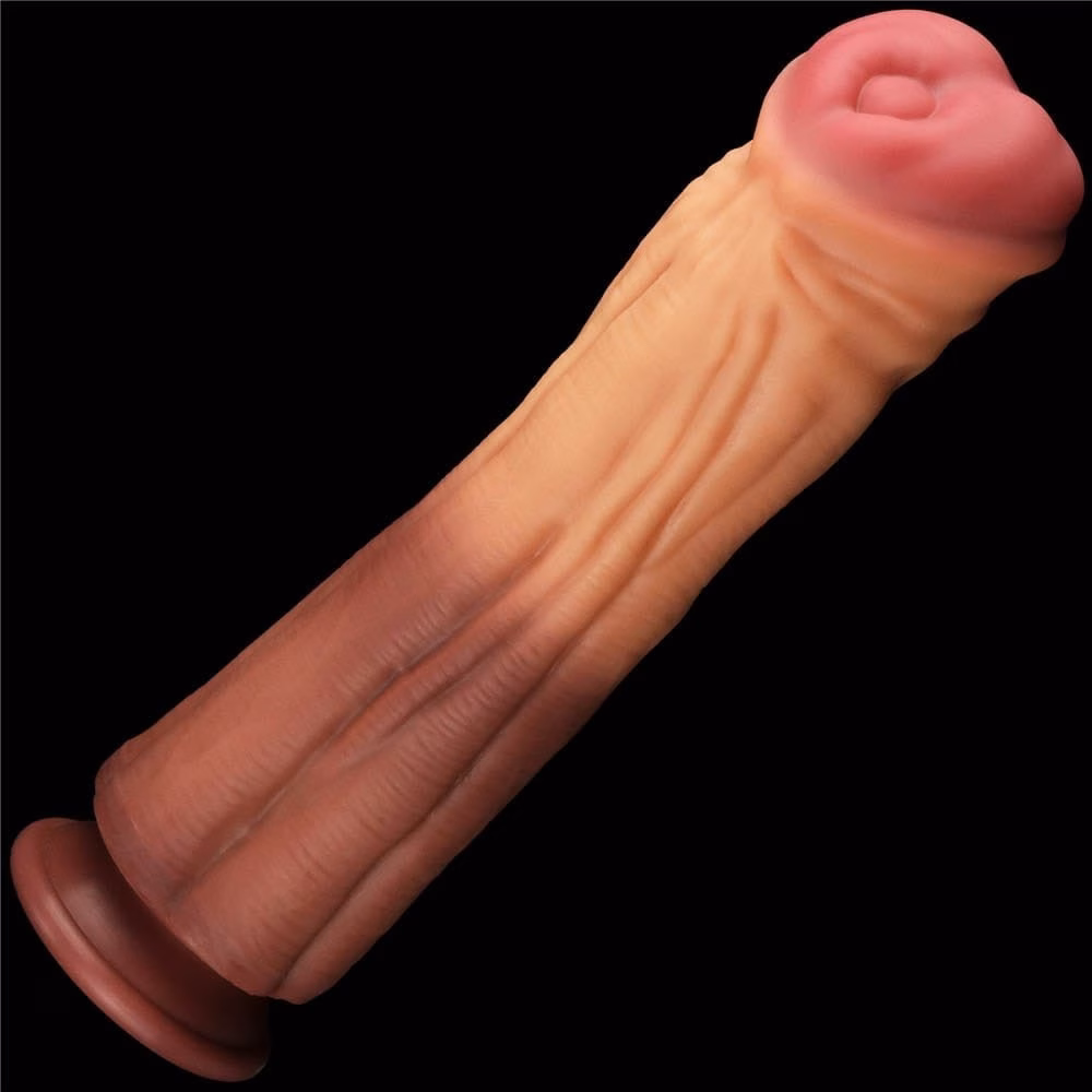 12'' Dual layered Platinum Silicone Cock - Image 2
