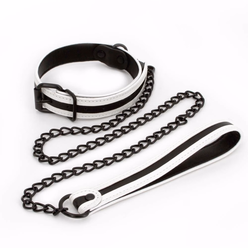 GLO Bondage - Collar and Leash - Green_B0O25_2 - Image 2