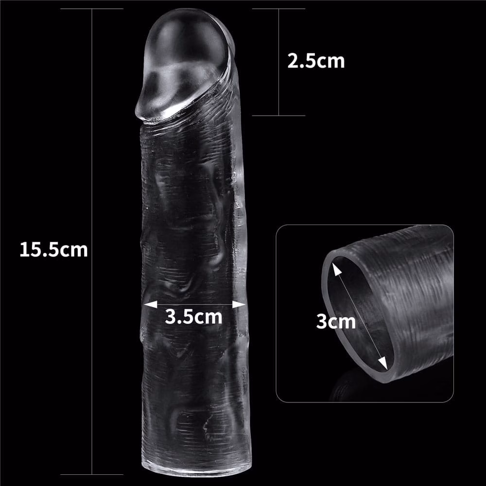 Flawless Clear Penis Sleeve Add 1'' - Image 7