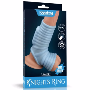 Vibrating Wave Knights Ring with Scrotum Sleeve_B15O50_3
