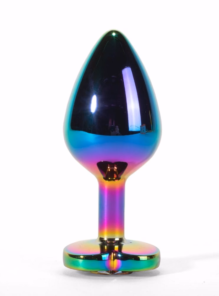X-MEN Secret Shine Metal Butt Plug Rainbowheart M - Image 3