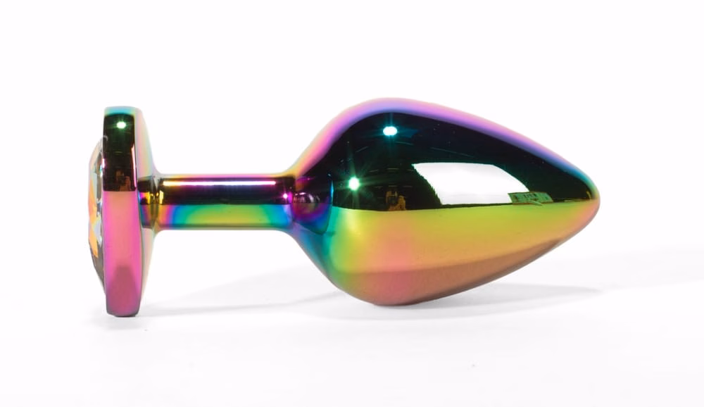 X-MEN Secret Shine Metal Butt Plug Rainbowheart M - Image 5