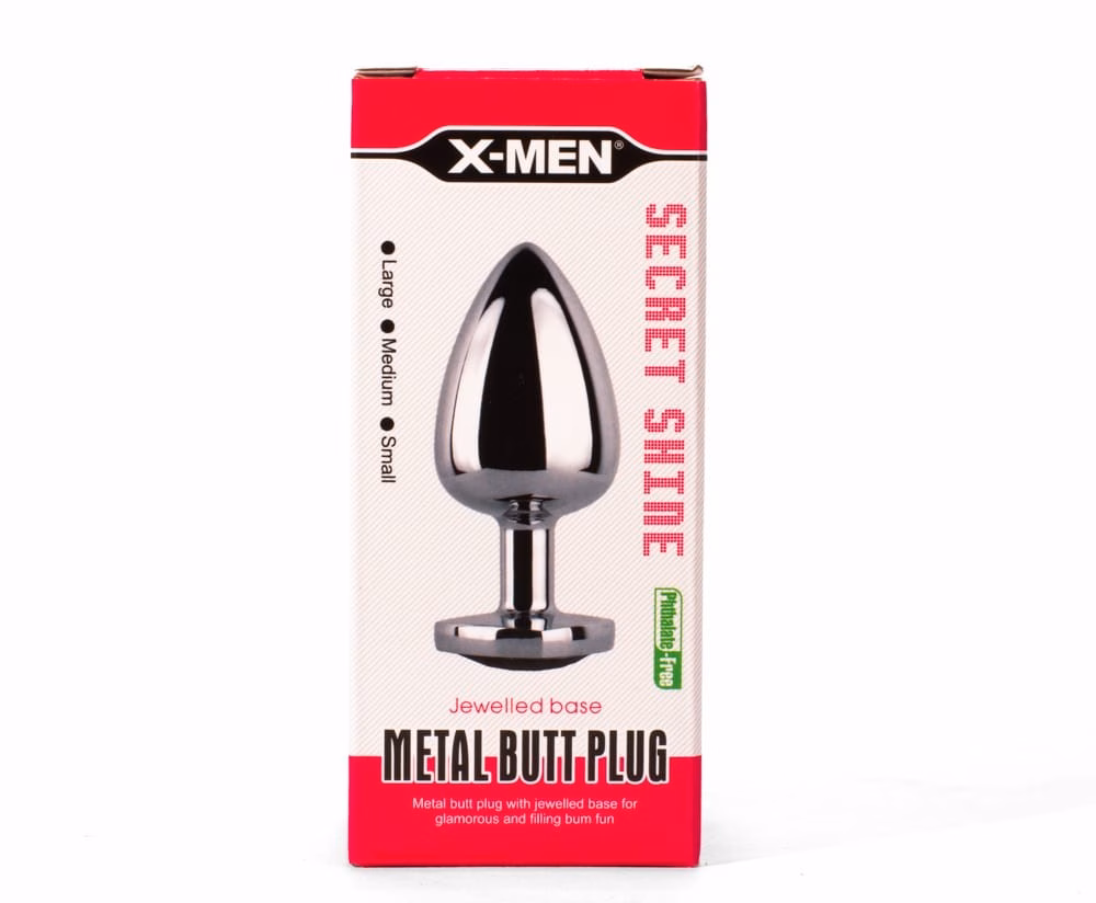 X-MEN Secret Shade Metal Butt Plug Red L