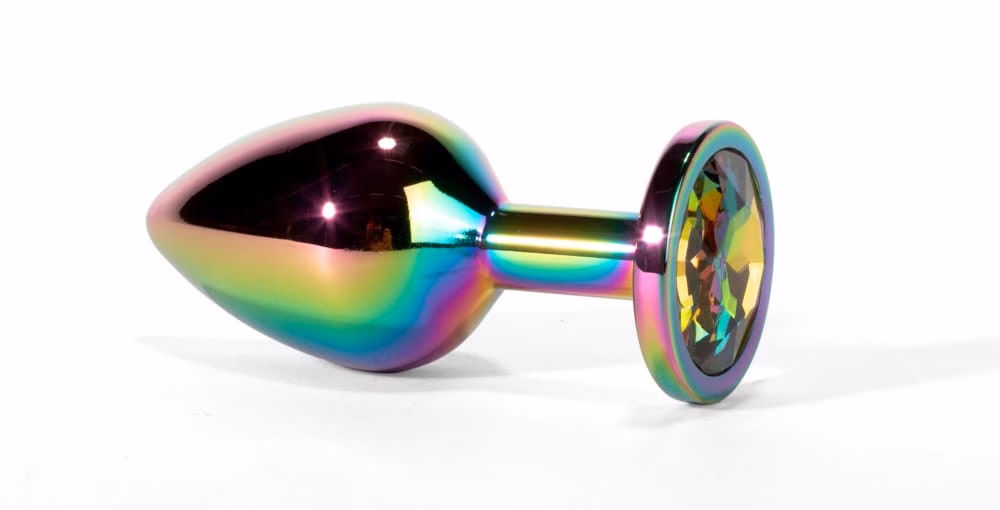 X-MEN Secret Shine Metal Butt Plug Rainbow L - Image 5