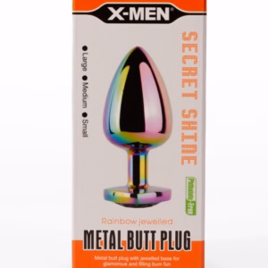 X-MEN Secret Shine Metal Butt Plug Rainbowheart L