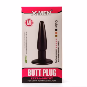 X-Men 10" Extra Girthy Butt Plug Black I_B0O50_1