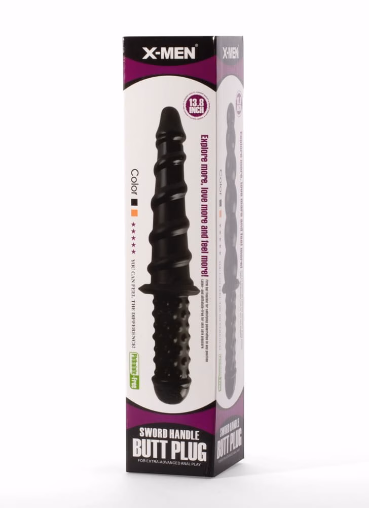 X-Men 13.8" Sword Handle Butt Plug Black I - Image 2
