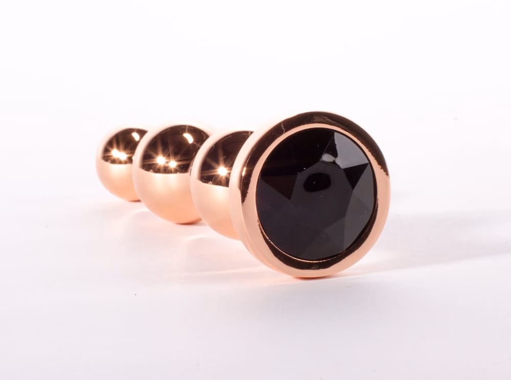 X-Men Secret Shine Booty Call Metal Butt Plug with Gem Gold S - Image 4