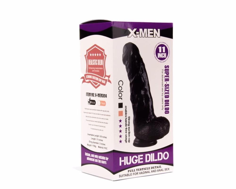 X-MEN Super-Sized Dildo 11 inch Black - Image 2