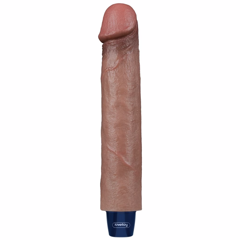 9" REAL SOFTEE Rechargeable Silicone Vibrating Dildo - Image 5