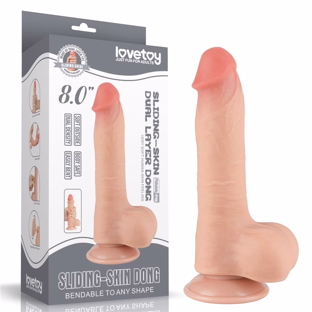 8'' Sliding Skin Dual Layer Dong Flesh I_B15O50_3