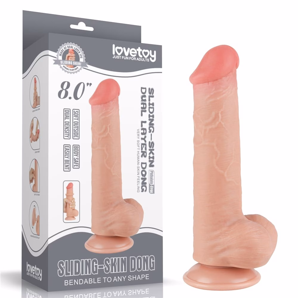 8'' Sliding Skin Dual Layer Dong Flesh III_B15O50_3