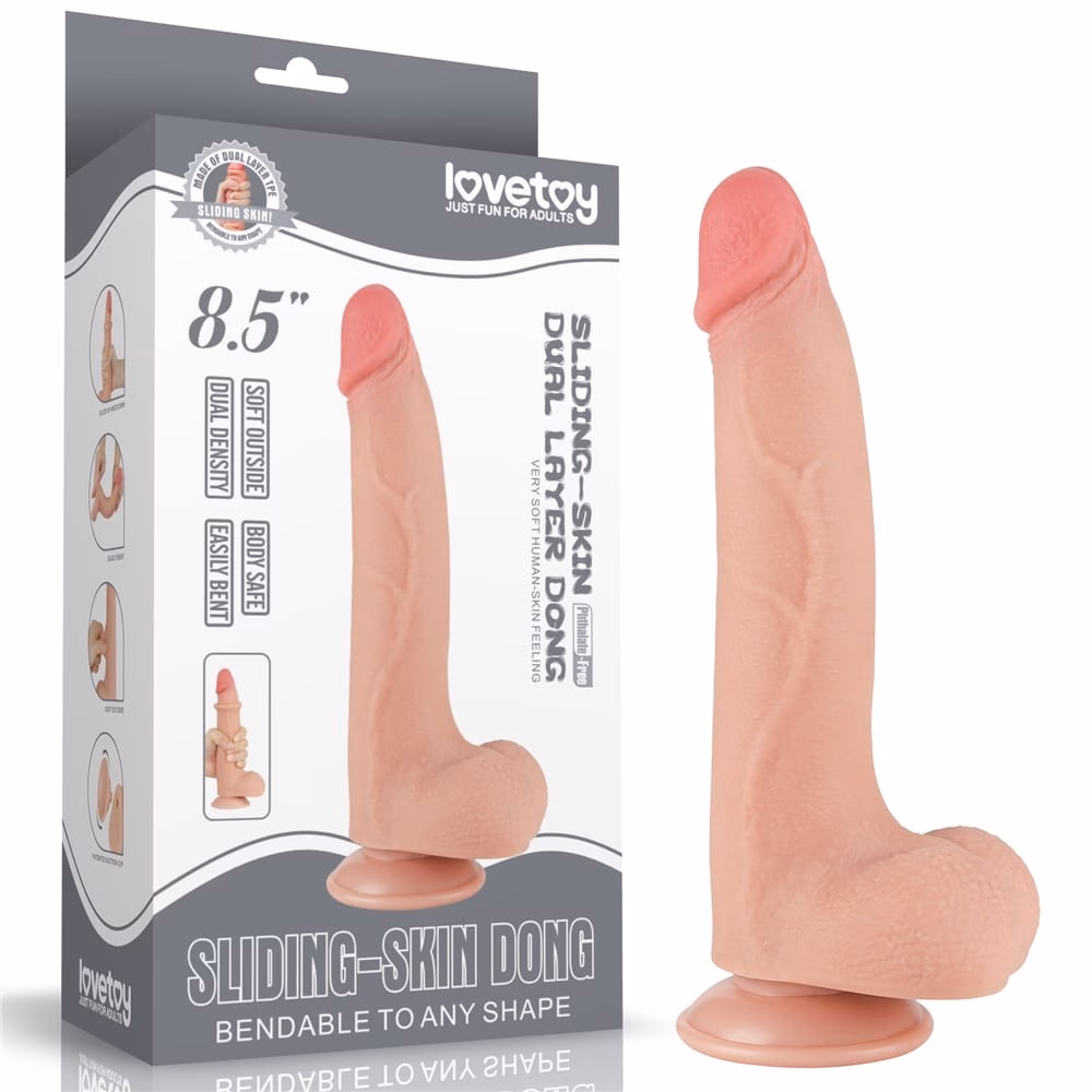 8.5'' Sliding Skin Dual Layer Dong Flesh I_B15O50_3