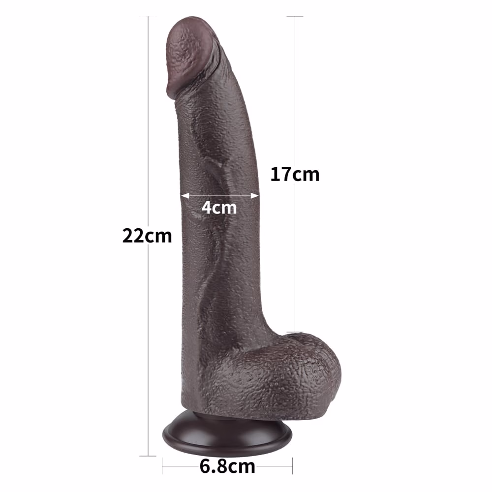 8.5'' Sliding Skin Dual Layer Dong Black I_B15O50_3 - Image 5