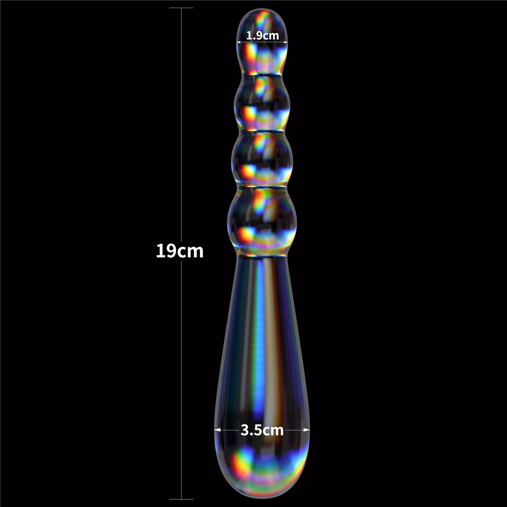 Twilight Gleam Glass Dildo- Rising Ripples - Image 2