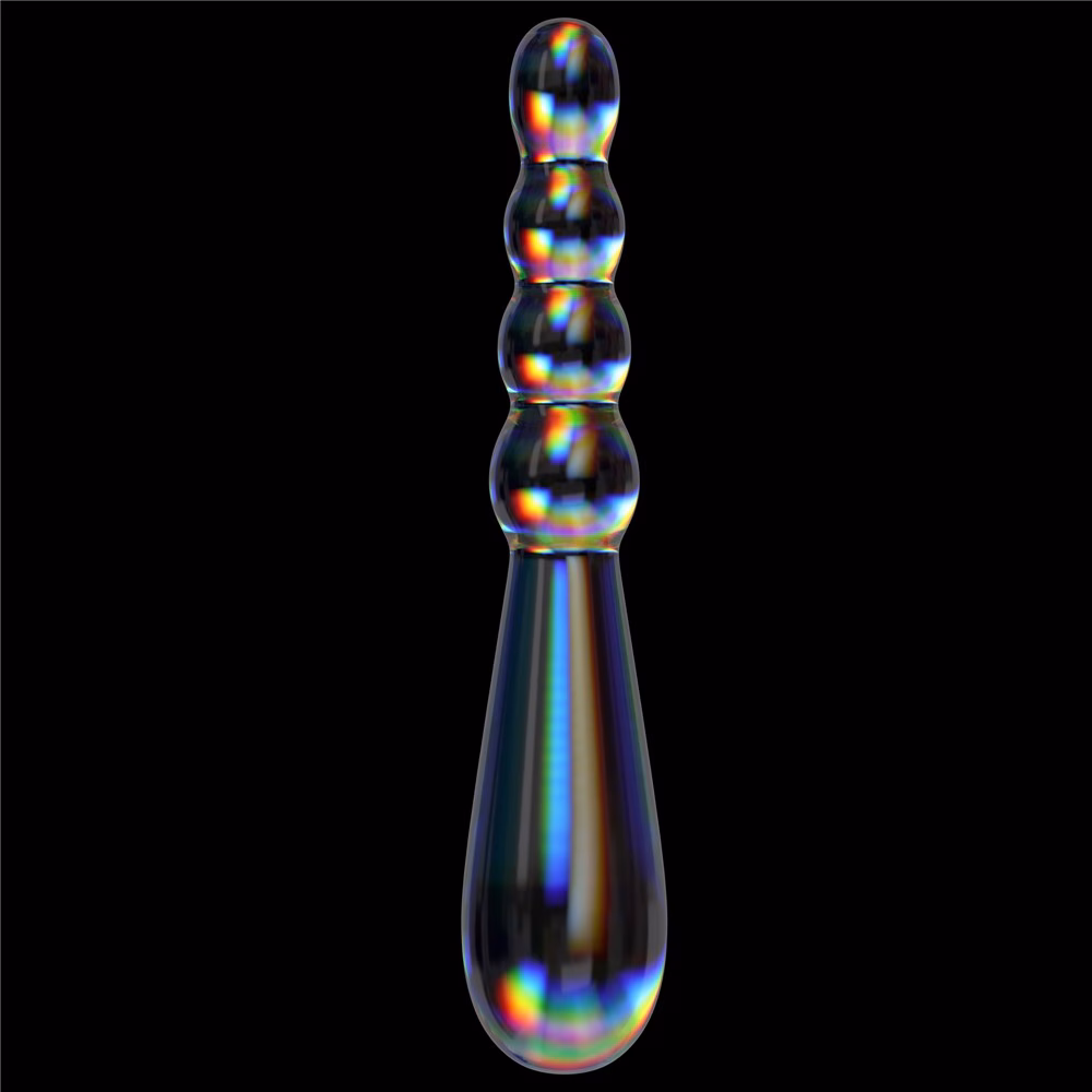 Twilight Gleam Glass Dildo- Rising Ripples - Image 3