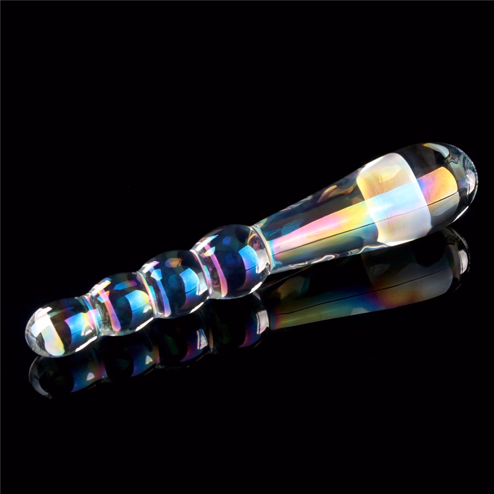 Twilight Gleam Glass Dildo- Rising Ripples - Image 4