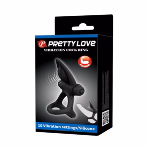 Pretty Love Vibration Cockring Black