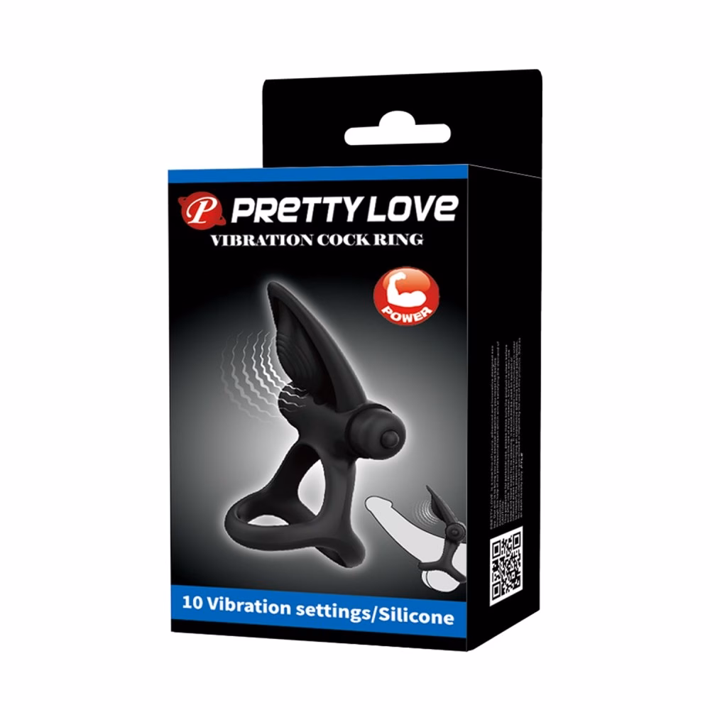 Pretty Love Vibration Cockring Black