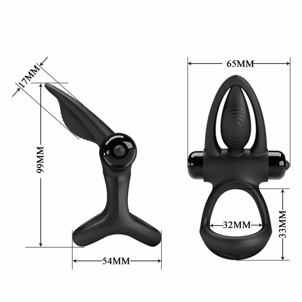 Pretty Love Vibration Cockring Black - 7. kép