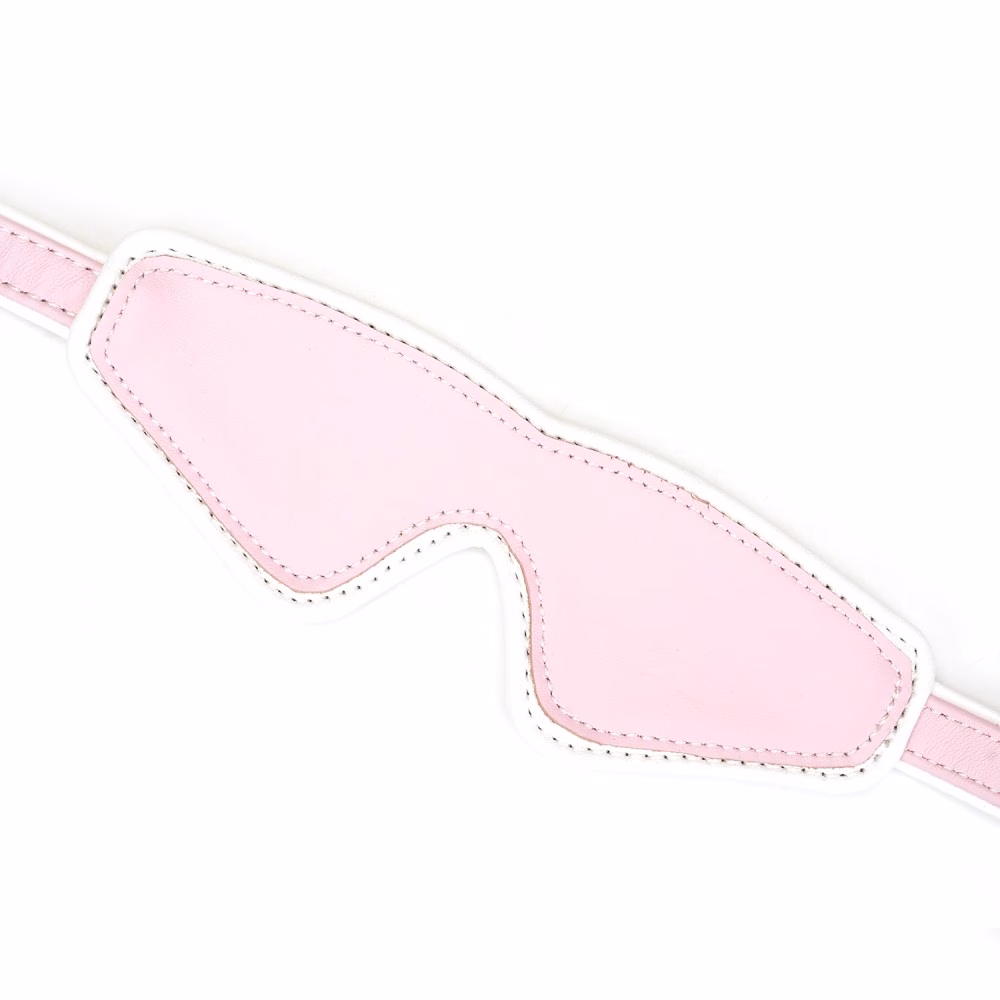 White & Pink Fairy Goat Leather Blindfold - Image 3