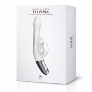 TITANZ 8.5" SILICONE RECHARGEABLE VIBRATOR IN IVORY WHITE_B15O25_4