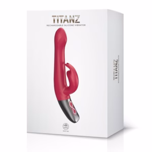TITANZ 8.5" SILICONE RECHARGEABLE VIBRATOR IN PINK