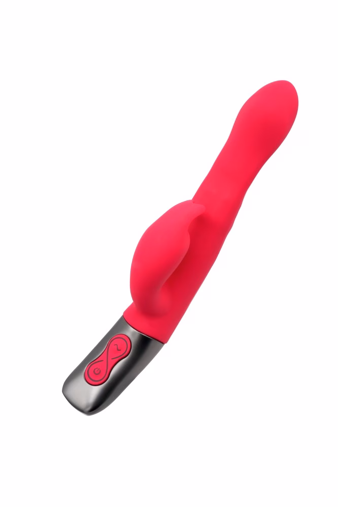 TITANZ 8.5" SILICONE RECHARGEABLE VIBRATOR IN PINK - Image 2