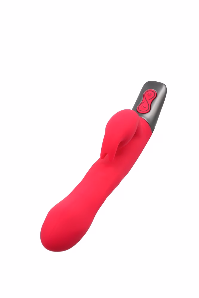 TITANZ 8.5" SILICONE RECHARGEABLE VIBRATOR IN PINK - Image 3